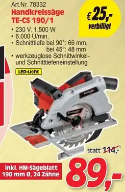 Zgonc Handkreissäge Angebot