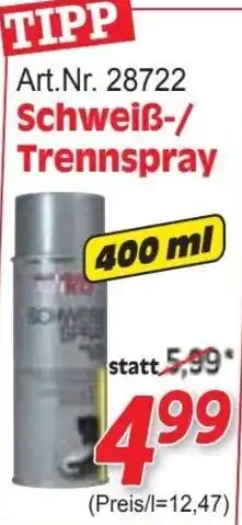 Zgonc Schweiß-/ Trennspray Angebot