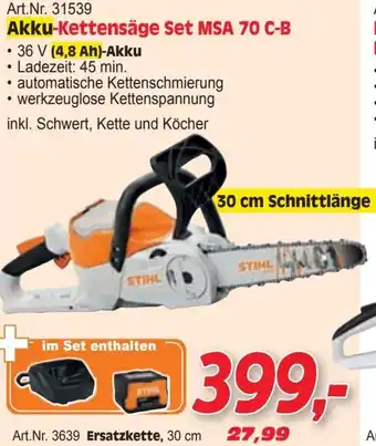 Zgonc Akku-Kettensäge Set Angebot