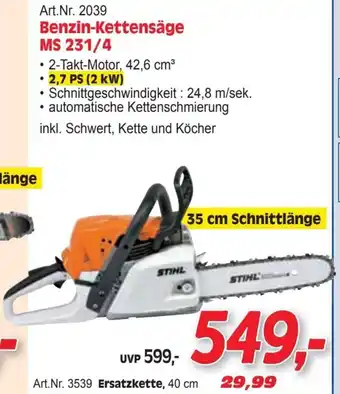 Zgonc Benzin-Kettensäge Angebot