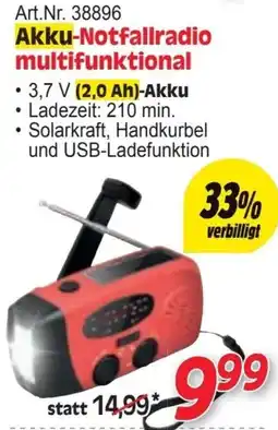 Zgonc Akku-Notfallradio multifunktional Angebot