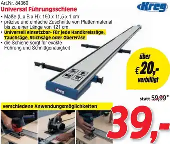 Zgonc Universal Führungsschiene Angebot