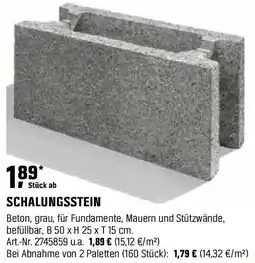 OBI Schalungsstein Angebot