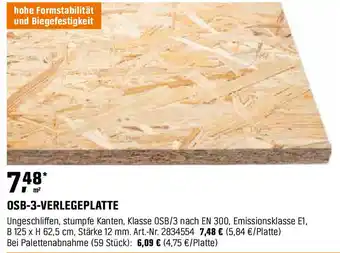 OBI Osb-3-verlegeplatte Angebot