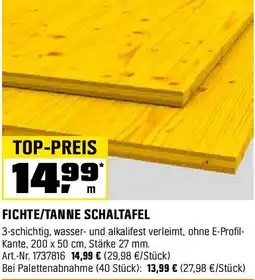 OBI Fichte/tanne schaltafel Angebot