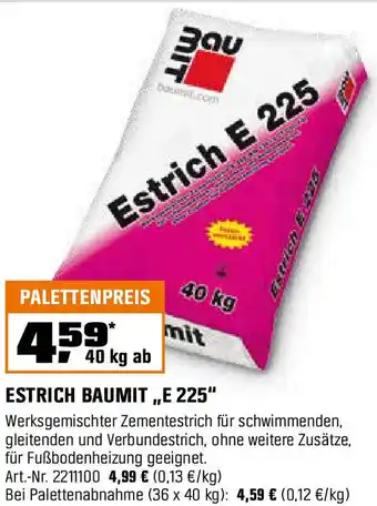 OBI Estrich baumit Angebot