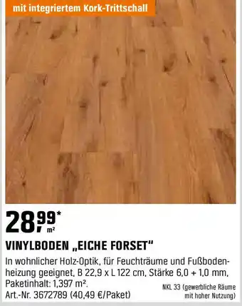 OBI Vinylboden eiche forset Angebot