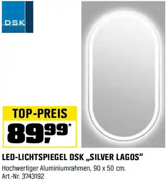 OBI Led-lichtspiegel dsk silver lagos Angebot