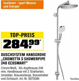 OBI Duschsystem hansgrohe crometta s showerpipe 240 ecosmart Angebot