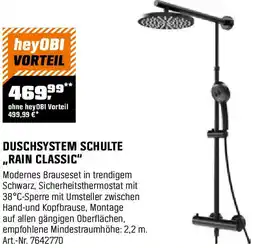 OBI Duschsystem schulte rain classic Angebot