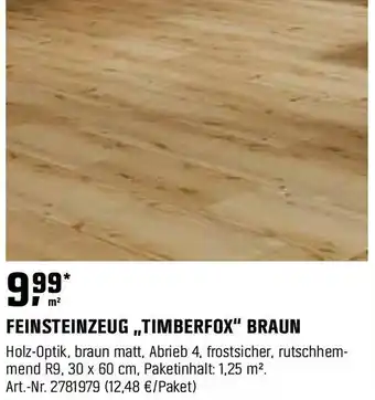 OBI Feinsteinzeug timberfox braun Angebot