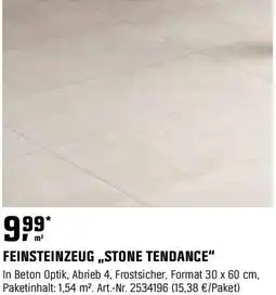 OBI Feinsteinzeug stone tendance Angebot