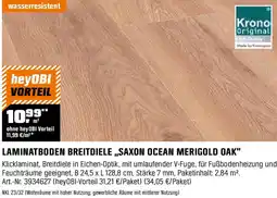 OBI Laminatboden breitdiele saxon ocean merigold oak Angebot