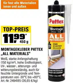 OBI Montagekleber pattex all materials Angebot