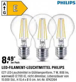 OBI Led-filament-leuchtmittel philips Angebot