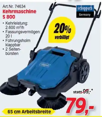 Zgonc Scheppach Kehrmaschine S800 Angebot