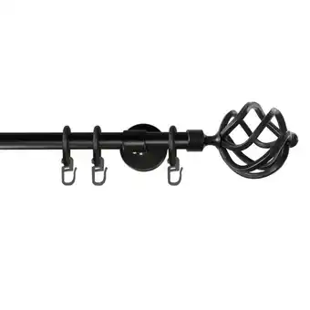 Möbelix Vorhangstange Schwarz, 110 cm Angebot