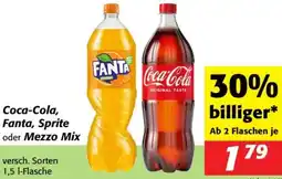 Nah&Frisch Coca-Cola, Fanta, Sprite oder Mezzo Mix Angebot