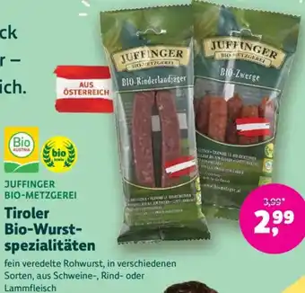 Denn's Biomarkt Tiroler Bio-Wurst- spezialitäten Angebot