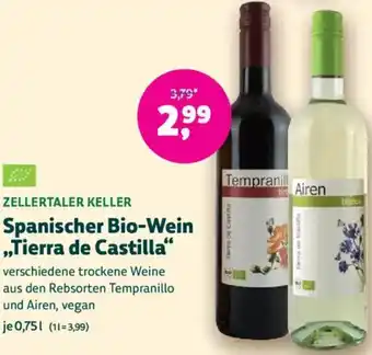 Denn's Biomarkt Spanischer Bio-Wein Tierra de Castilla Angebot