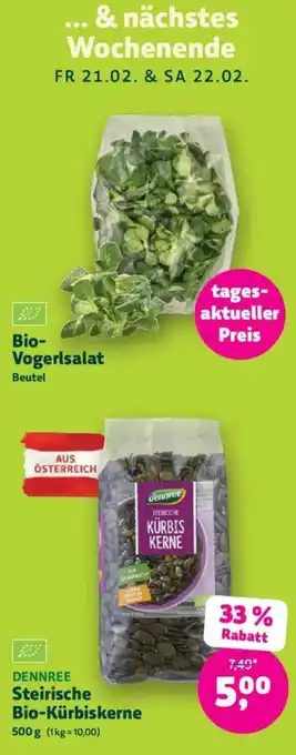 Denn's Biomarkt Steirische Bio-Kürbiskerne Angebot