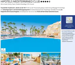 Alltours Hipotels mediterráneo club Angebot