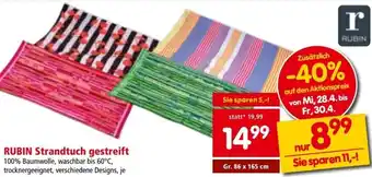 Interspar Rubin Strandtuch Gestreift Angebot