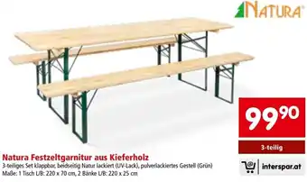 Interspar Natura Festzeltgarnitur Aus Kieferholz Angebot