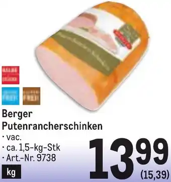 Metro Putenrancherschinken Angebot