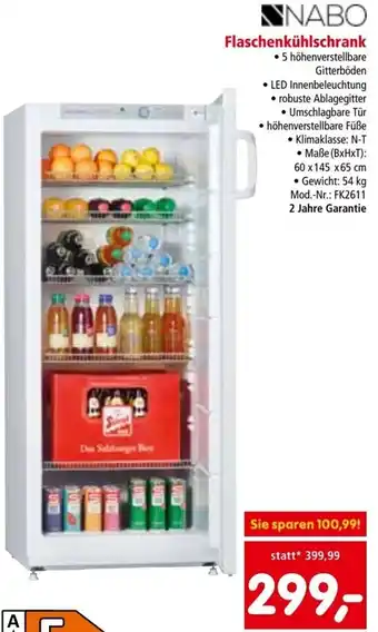 Interspar Nabo Flaschenkühlschrank 60x145 x 65 cm Angebot