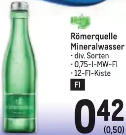 Metro Mineralwasser Angebot