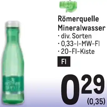 Metro Mineralwasser Angebot