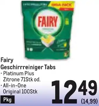 Metro Geschirrreiniger Tabs Angebot