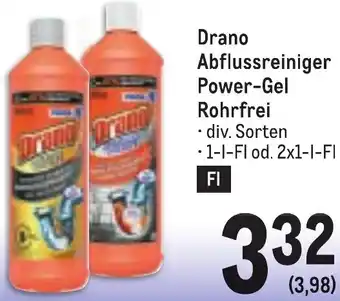 Metro Abflussreiniger Power-Gel Rohrfrei Angebot