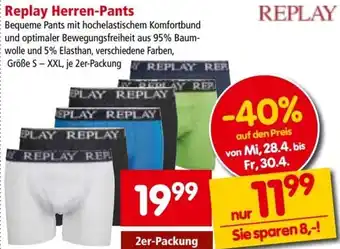 Interspar Replay Herren Pants S-XXL Angebot