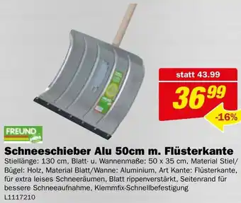 Bauring Schneeschieber Alu Angebot