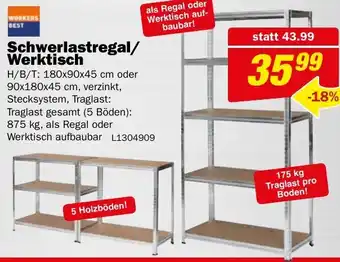 Bauring Schwerlastregal/ Werktisch Angebot