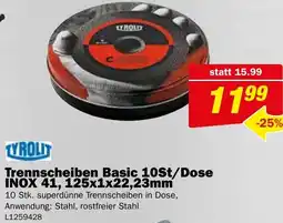 Bauring Trennscheiben Basic Angebot