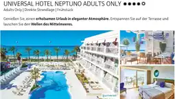 Alltours Universal hotel neptuno adults only Angebot