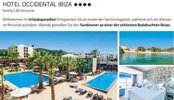 Alltours Hotel occidental ibiza Angebot