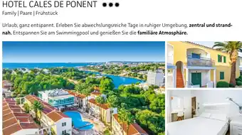 Alltours Hotel cales de ponent Angebot