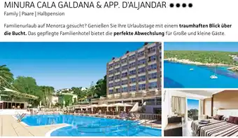 Alltours Minura cala galdana & app. d'aljandar Angebot