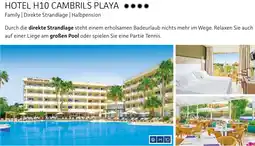 Alltours Hotel h10 cambrils playa Angebot