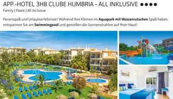 Alltours App.-hotel 3hb clube humbria - all inklusive Angebot