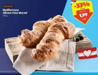 Hofer Backbox Mediterrane Oliven Feta Wurzel 330g Angebot