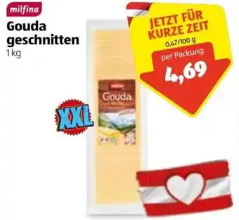 Hofer MIlfina Gouda Geschnitten 1Kg Angebot
