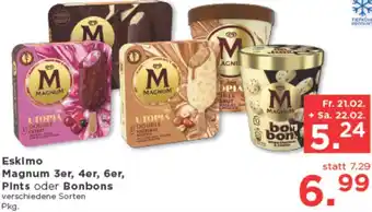 Unimarkt Eskimo Magnum 3er, 4er, 6er, Pints oder Bonbons Angebot