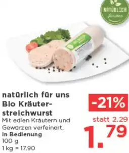 Unimarkt natürlich für uns Blo Kräuter- streichwurst Angebot