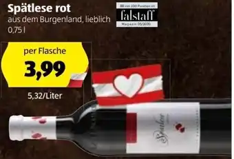 Hofer Spätlese Rot 0,75 l Angebot