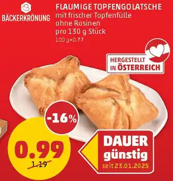 PENNY Flaumige Topfengolatsche Angebot